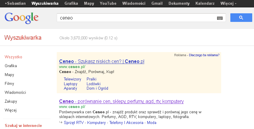 Ceneo znowu TOP1 w SERPach