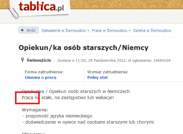 Tablica linkowanie wewnętrzne - linki nofollow