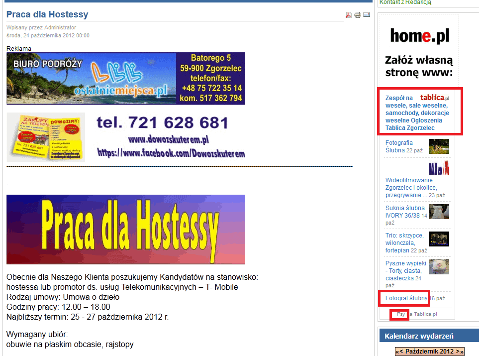 Linkowanie Tablicy z widżetów