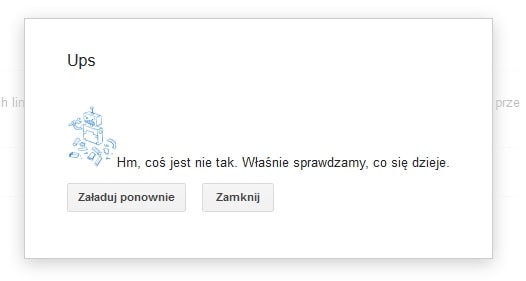 prośba o ponowne rozpatrzenie strony - bład w wysyłaniu