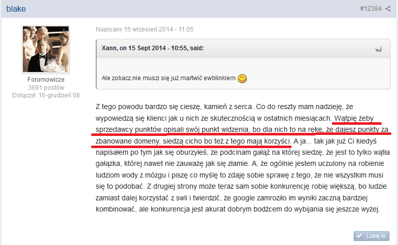 E-weblink daje punkty za zbanowane domeny