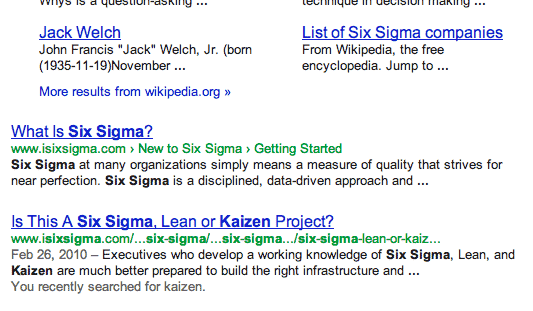 4 wyniki wyszukiwania w Google