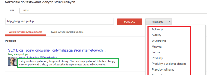 Narzedzie do testowania danych strukturalnych