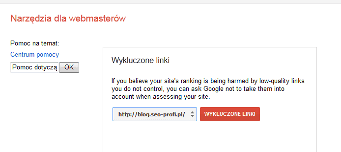 Narzędzie Google do usuwania linków