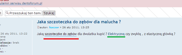 Wstawianie linków SEO we wpisach na forum