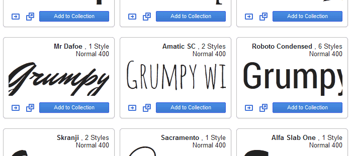 Google web fonts